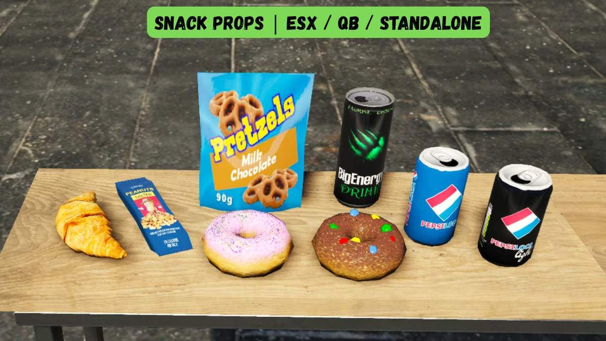 Snack Props | ESX / QB / Standalone